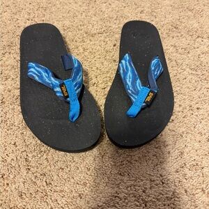 Women’s Blue and Black Flip Flops